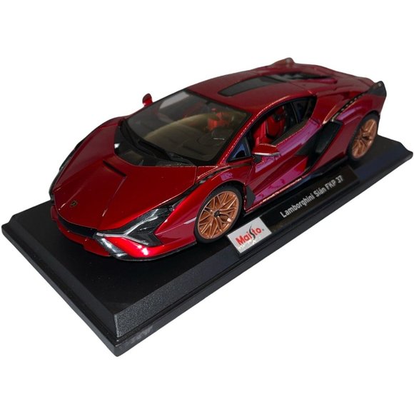 Maisto 1/18 Scale Diecast metal Lamborghini Sian FKP 37 Red Special Edition - Picture 3 of 12
